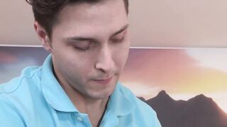 Sexy ass hunk gets fucked and cock blown in the hotel room