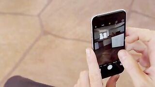 Rion King starts snapping pics of his goddess stepsister Alex Grey as she wanders in