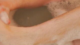 Delicious twink shows off his sexy feet before jacking off