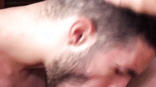 Cute latino homo jerks off before receiving a blowjob
