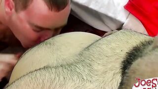 Straight Matt wanking and getting his big uncut dick sucked