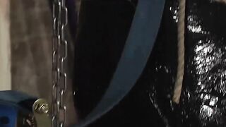 Hot twink Xavier getting that black plastic from master