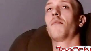Bruce really wants to wank his cock while sitting on couch
