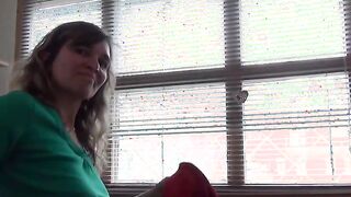 Mature woman with big boobs is horny and wants to masturbate