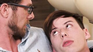 Good looking stepson receives big load in the ass from daddy