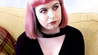 Curvy redhead fed with cock and filmed by English nerd