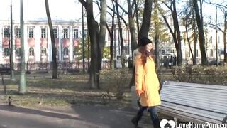 Goddess dark haired goddess picked up for some stripping