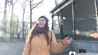 Goddess dark haired goddess picked up for some stripping