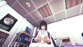 Kakegurui Animated - Jabami boobjob with cum into her face and boned with cummed inside her vagina
