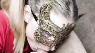 Deep Throat for long cock. sexy blonde LOVE suck big dicks, 4K UHD, julandjon