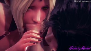 Naruto Cartoon 3D - Tsunade & Kurenai 3Some bj and pounded with jizzed inside her vagina - hentai manga japanese porn clip