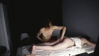 masturbate to her with a vibrator after a rubs, she doesn't mind