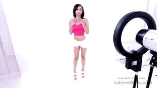 Adorable Dark Haired 18 can suck huge dick inside studio