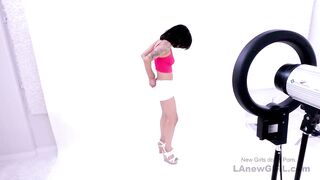 Adorable Dark Haired 18 can suck huge dick inside studio