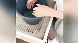 OUTSIDE QUICKIE SEX inside Rooftop to my Mexican Teenagers Neighbors, She’s a beauty College cunt with mouth Washing the Clothes!
