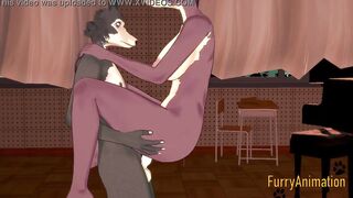 Beastars Cartoon - Juno And Legosi boobjob and fuck inside music room - Furry Yiff Cartoon Manga Japanese Porn