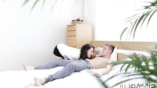 Seductive dark haired Izi awards cunt tester with sex