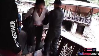 Elephant rides inside Thailand with teenie lovers who had sex afterwards