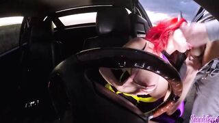 Costumed Canadian Milf Shanda Fay Milks A Lucky Penis Roadside!