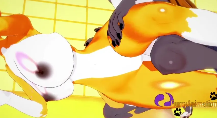 Oral Yiff Porn - Digimon Animated - Taomon & Grey Fox hand job, boobjob, oral sex and fuck  2/2 - Yiff Manga Animated Japanese Porn