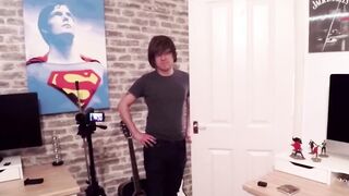 Hung nerd deviants trick a wannabe pornstar to suck them off