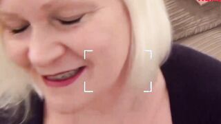 Curvy granny Lacey Starr titty fucking and blowjob