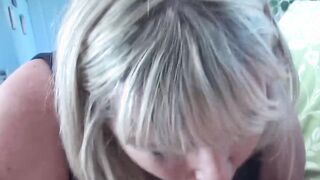 Mature British vixen sucks and fucks lucky nerd