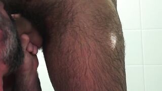 Hairy daddy is all about rough raw pounding his partner