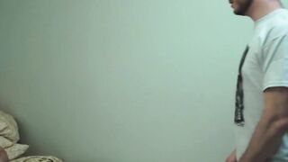 Bearded young man is happy to have it raw in the asshole