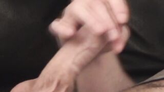 Gay guy masturbates and receives a blowjob from fat man