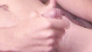 Handsome amateur guy lubes his dick and masturbates solo