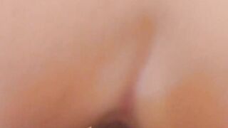 Doggystyled teen plays with her pussy for seniors pleasure