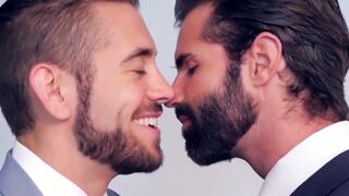 Sexy businessman fucked by slick young partner