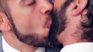 Sexy businessman fucked by slick young partner