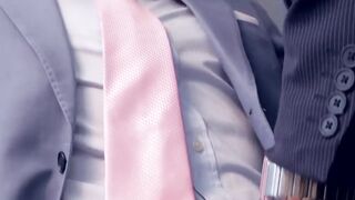 Sexy businessman fucked by slick young partner