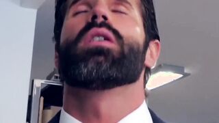 Sexy businessman fucked by slick young partner