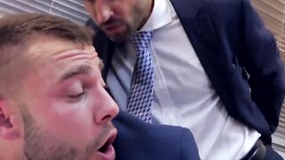 Classy office manager stuffs business partner with big cock