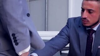 Handsome office stud banging coworker during lunch break