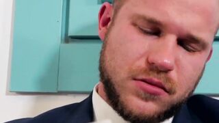 Hung bartender fucking classy young businessman
