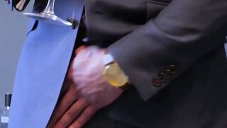 Hunky businessmen fucking after meeting