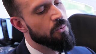 Cute stud enjoys taking his boss inside of his tight butt