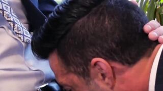 Cute stud enjoys taking his boss inside of his tight butt