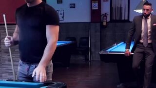 Men in suits hook up in the club for some deep anal sex