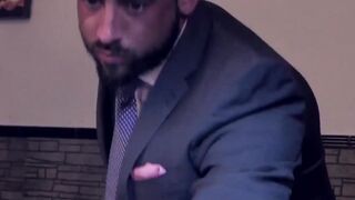 Men in suits hook up in the club for some deep anal sex