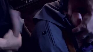 Men in suits hook up in the club for some deep anal sex