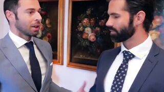 Stud gets his butt hole drilled by businessman as he moans