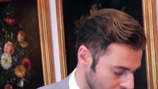 Stud gets his butt hole drilled by businessman as he moans
