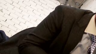 Hunk in suit and tie rimmed and fucked from behind