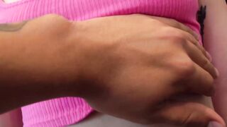 Stunning stepsis eats stepbros cum in POV after doggystyle
