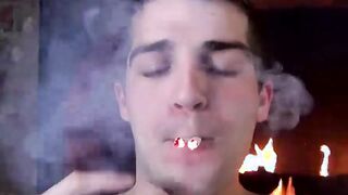 Austin Ried works on his hard throbbing cock til he unloads